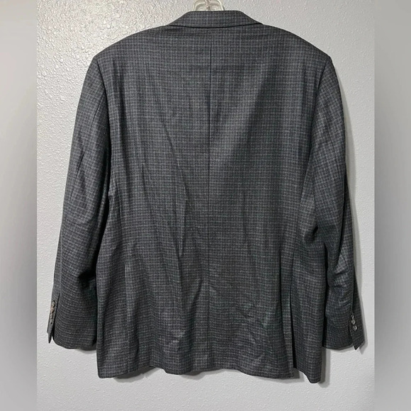 Brooks Brothers Blazer Mens 44R Regent Fit Reda Wool Blue/Gray/Brown Plaid EUC - Picture 2 of 13